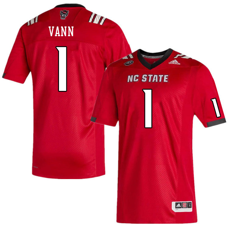 Men #1 Davin Vann NC State Wolfpack College Football Jerseys Stitched Sale-Red